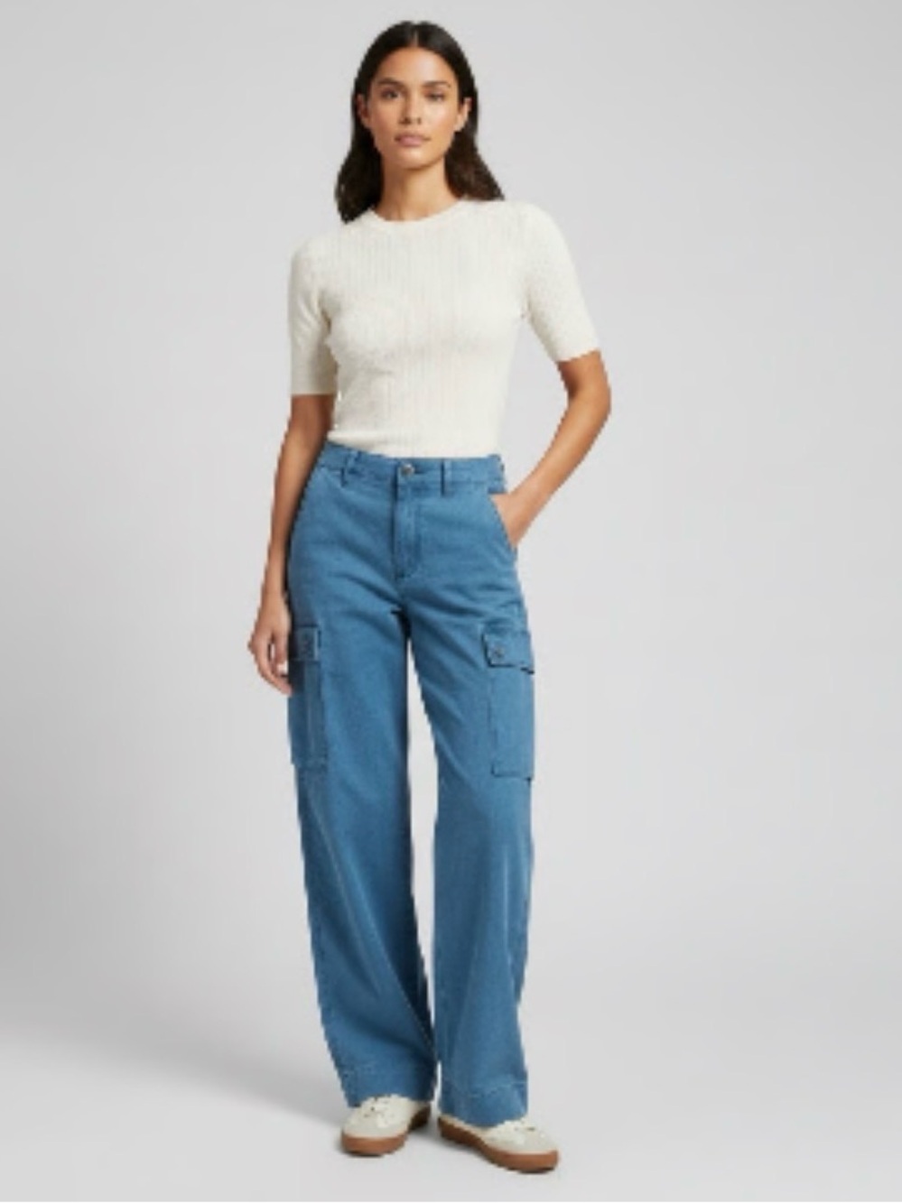 J. Crew Cargo pants in indigo ripstop cotton